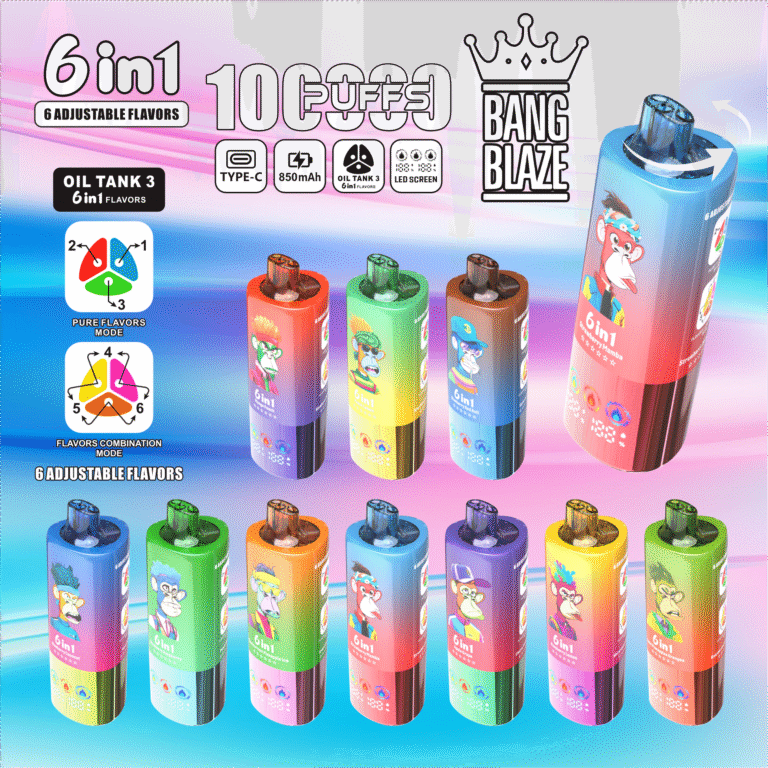 BANG BLAZE 100,000 Puffs DSK055 | Original Factory Wholesale | Type-C Rechargeable | 0%/2%/3%/5% Nicotine | 6-in-1 Flavor System - Image 2