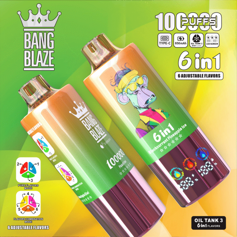 BANG BLAZE 100,000 Puffs DSK055 | Original Factory Wholesale | Type-C Rechargeable | 0%/2%/3%/5% Nicotine | 6-in-1 Flavor System - Image 9