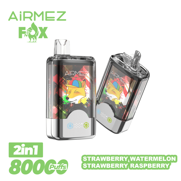 Airmez Fox 80,000 Puffs 2-in-1 Disposable Vape | Dual Flavors, Rechargeable Type-C, 2% Nicotine - Image 3