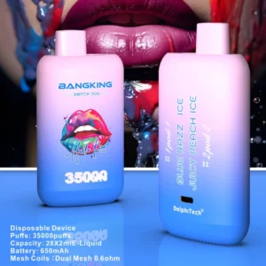 BANG KING B35K DUO 35000 Puffs Dual Mesh Coil 0% 2% 3% 5% Nicotine Type-C Charging Disposable Vape