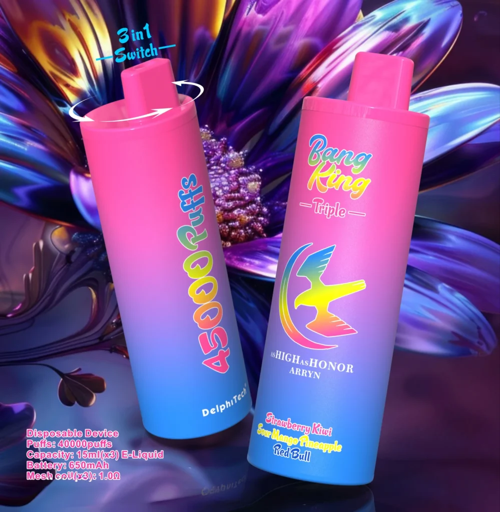 BANG KING Triple 45,000 Puffs Rechargeable Disposable Vape | 650mAh Battery | 15ml×3 E-Liquid | 10 Flavors | Nicotine 0%/2%/3%/5% - Image 7