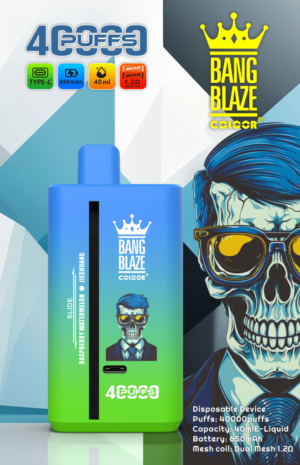 Bang Blaze (BANGB LAZE) 40,000 Puffs S89 Disposable Vape | Nicotine 0% 2% 3% 5% - Image 6