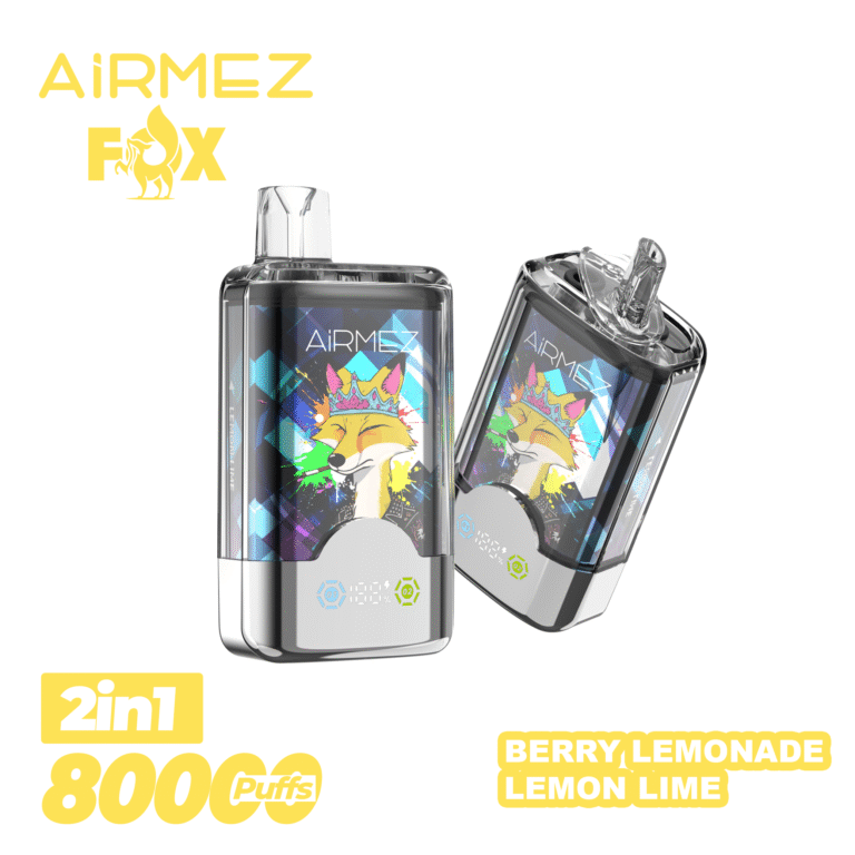 Airmez Fox 80,000 Puffs 2-in-1 Disposable Vape | Dual Flavors, Rechargeable Type-C, 2% Nicotine - Image 8