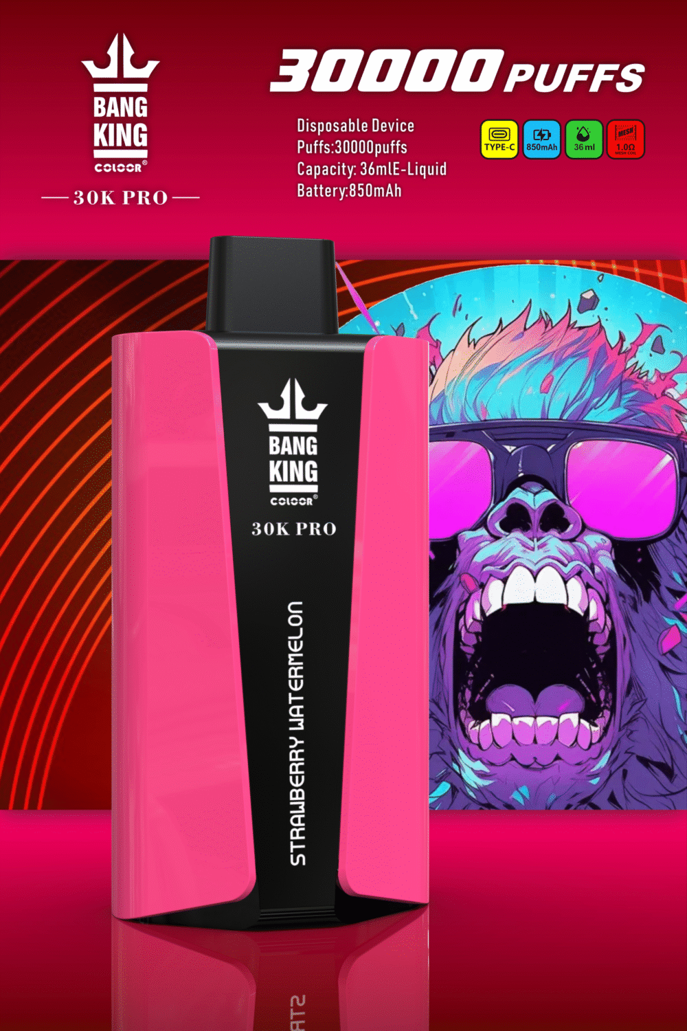 Bang King 30K Puffs PRO Wholesale Disposable Vape Low Nicotine 0% 2% 3% 5% 850 Mah Bulk Buy Electronic Cigarette 30K Puffs Best Price - Image 5