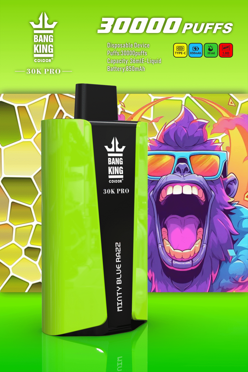 Bang King 30K Puffs PRO Wholesale Disposable Vape Low Nicotine 0% 2% 3% 5% 850 Mah Bulk Buy Electronic Cigarette 30K Puffs Best Price - Image 4