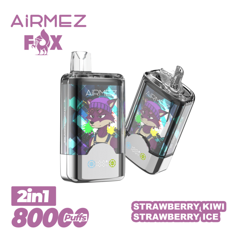 Airmez Fox 80,000 Puffs 2-in-1 Disposable Vape | Dual Flavors, Rechargeable Type-C, 2% Nicotine - Image 6
