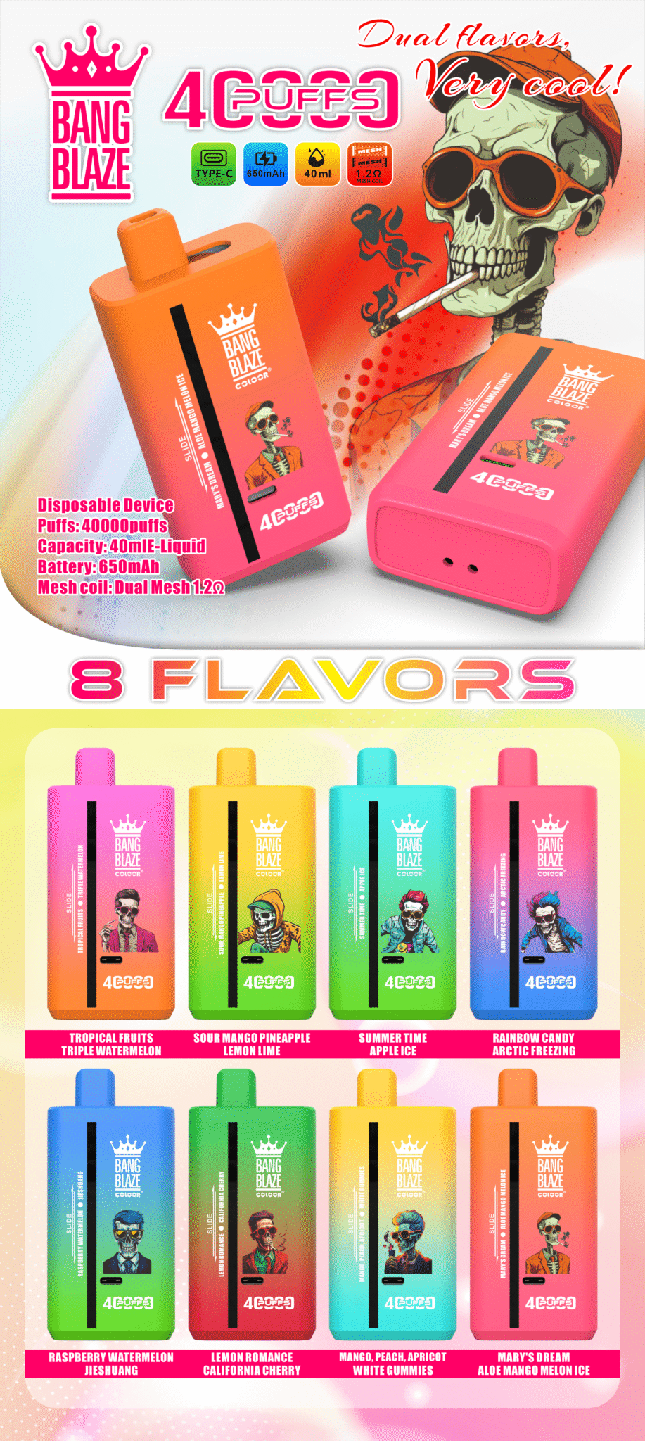Bang Blaze (BANGB LAZE) 40,000 Puffs S89 Disposable Vape | Nicotine 0% 2% 3% 5% - Image 8