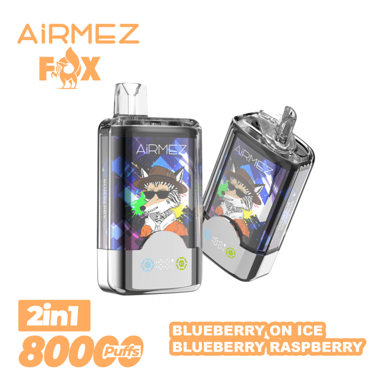 Airmez Fox 80,000 Puffs 2-in-1 Disposable Vape | Dual Flavors, Rechargeable Type-C, 2% Nicotine - Image 5