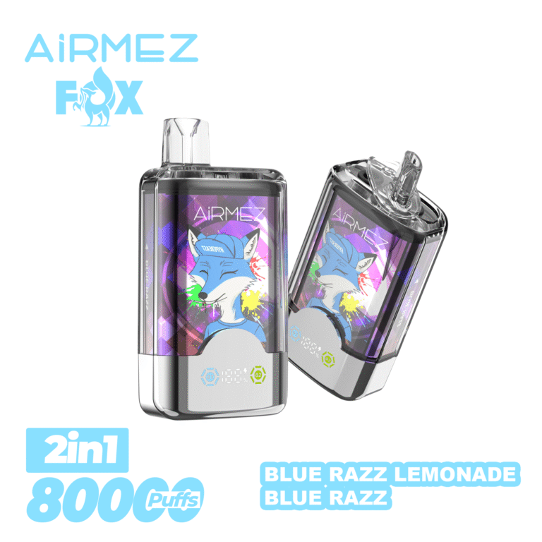 Airmez Fox 80,000 Puffs 2-in-1 Disposable Vape | Dual Flavors, Rechargeable Type-C, 2% Nicotine - Image 4