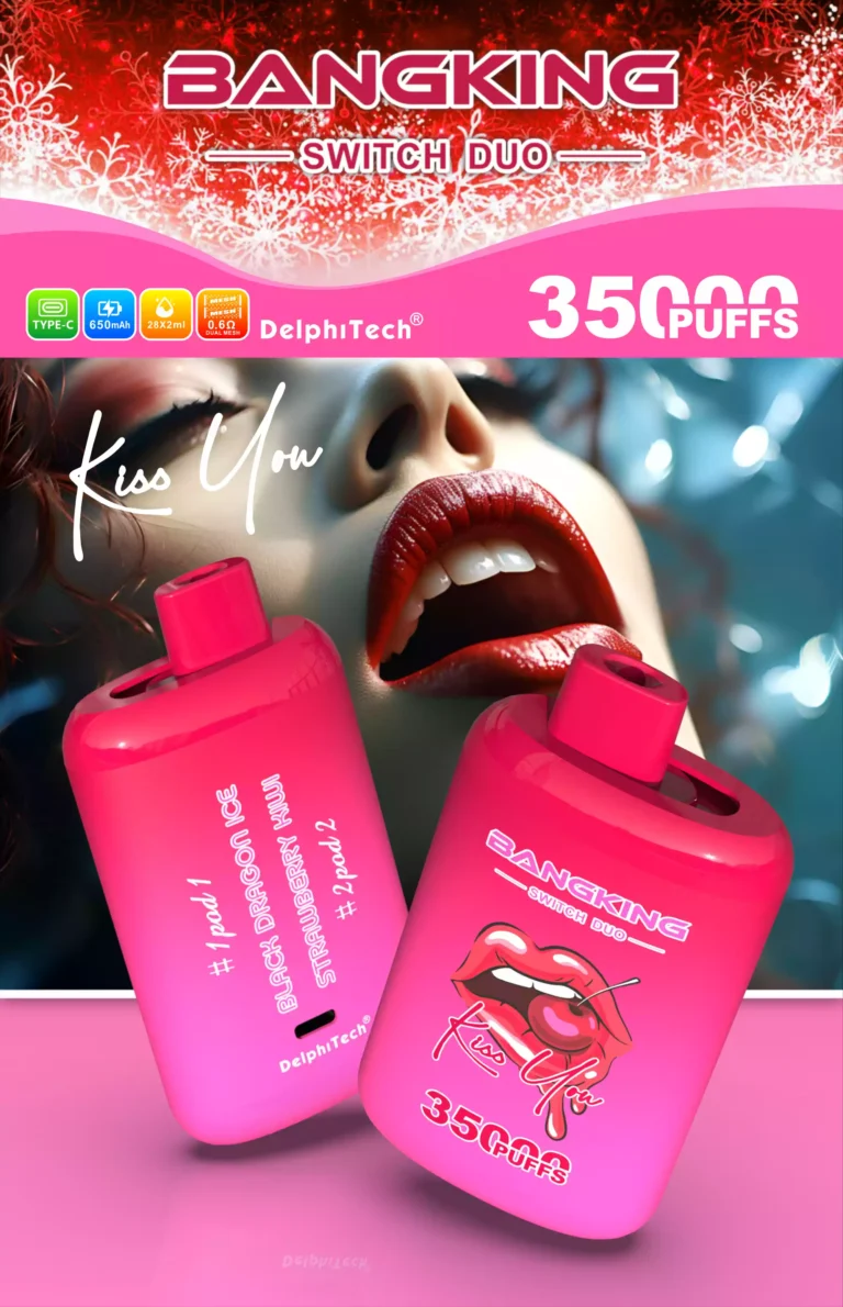 BANG KING SWITCH DUO 35000 Puffs , Dual Mesh Coil Disposable Vape , 0%-5% Nicotine , Type-C Rechargeable - Image 9