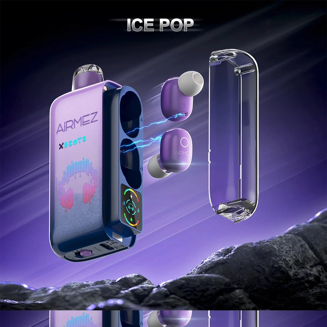 Airmez Xbeats 40000 Puffs Disposable Vape , Built-in TWS Earphone, 5% Nicotine E-Liquid - Image 11