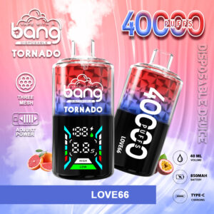 Bang 40000 Puffs Tornado 0% 2% 3% 5% Low Nicotine 850Mah Rechargeable Display Screen 40K Big Puffs Disposable Vape Wholesale 2025 Hot Sale 100% Original