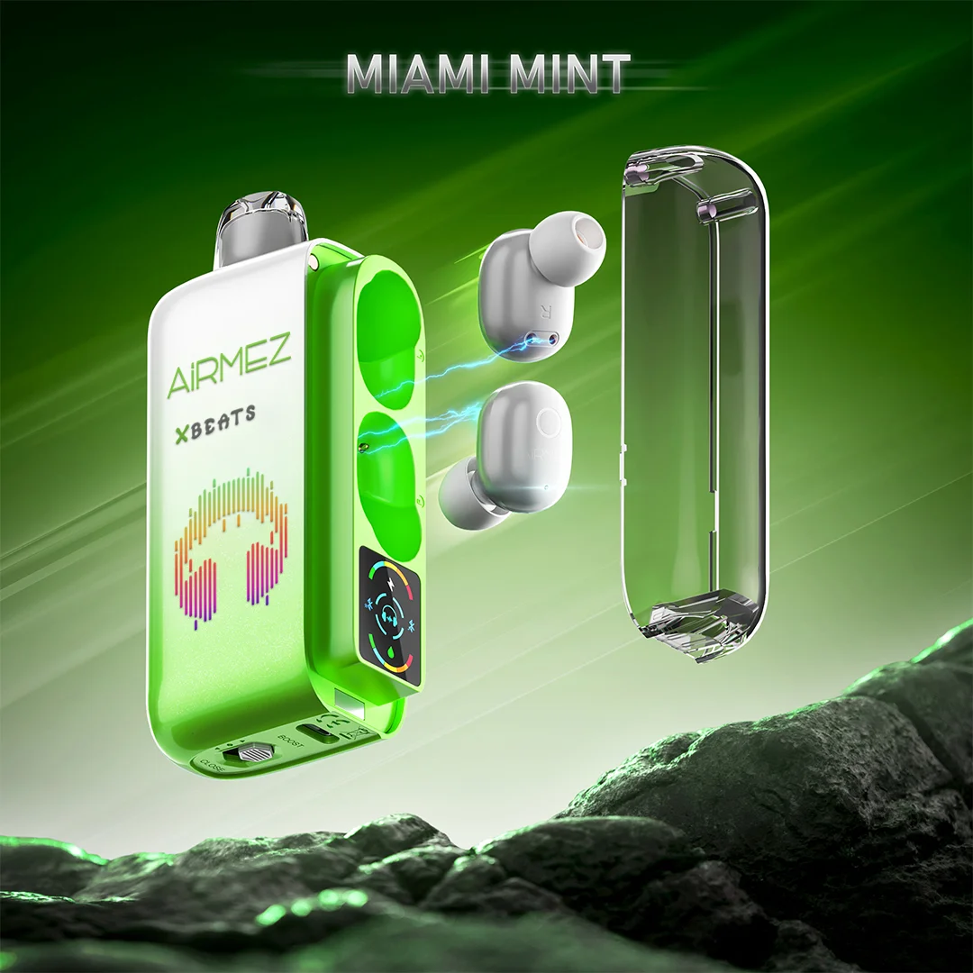 Airmez Xbeats 40000 Puffs Disposable Vape , Built-in TWS Earphone, 5% Nicotine E-Liquid - Image 9