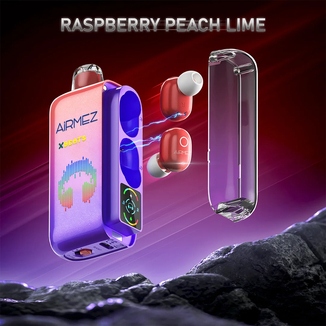 Airmez Xbeats 40000 Puffs Disposable Vape , Built-in TWS Earphone, 5% Nicotine E-Liquid - Image 8
