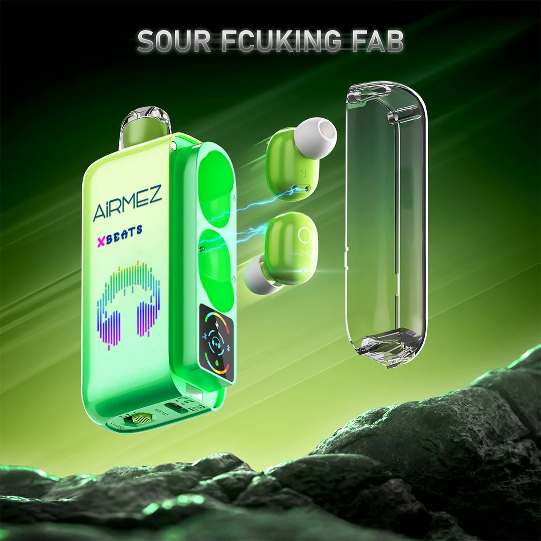 Airmez Xbeats 40000 Puffs Disposable Vape , Built-in TWS Earphone, 5% Nicotine E-Liquid - Image 6