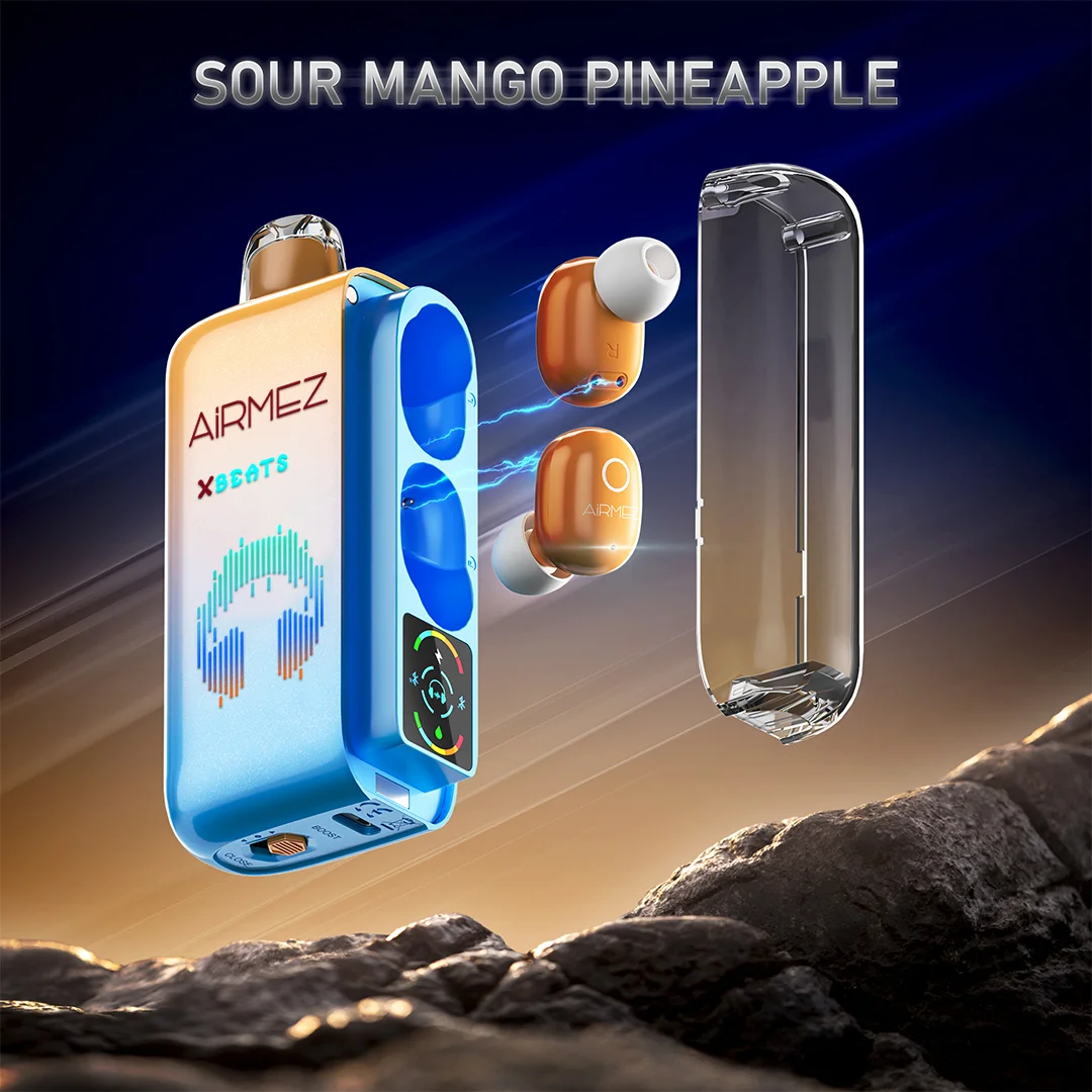 Airmez Xbeats 40000 Puffs Disposable Vape , Built-in TWS Earphone, 5% Nicotine E-Liquid - Image 5