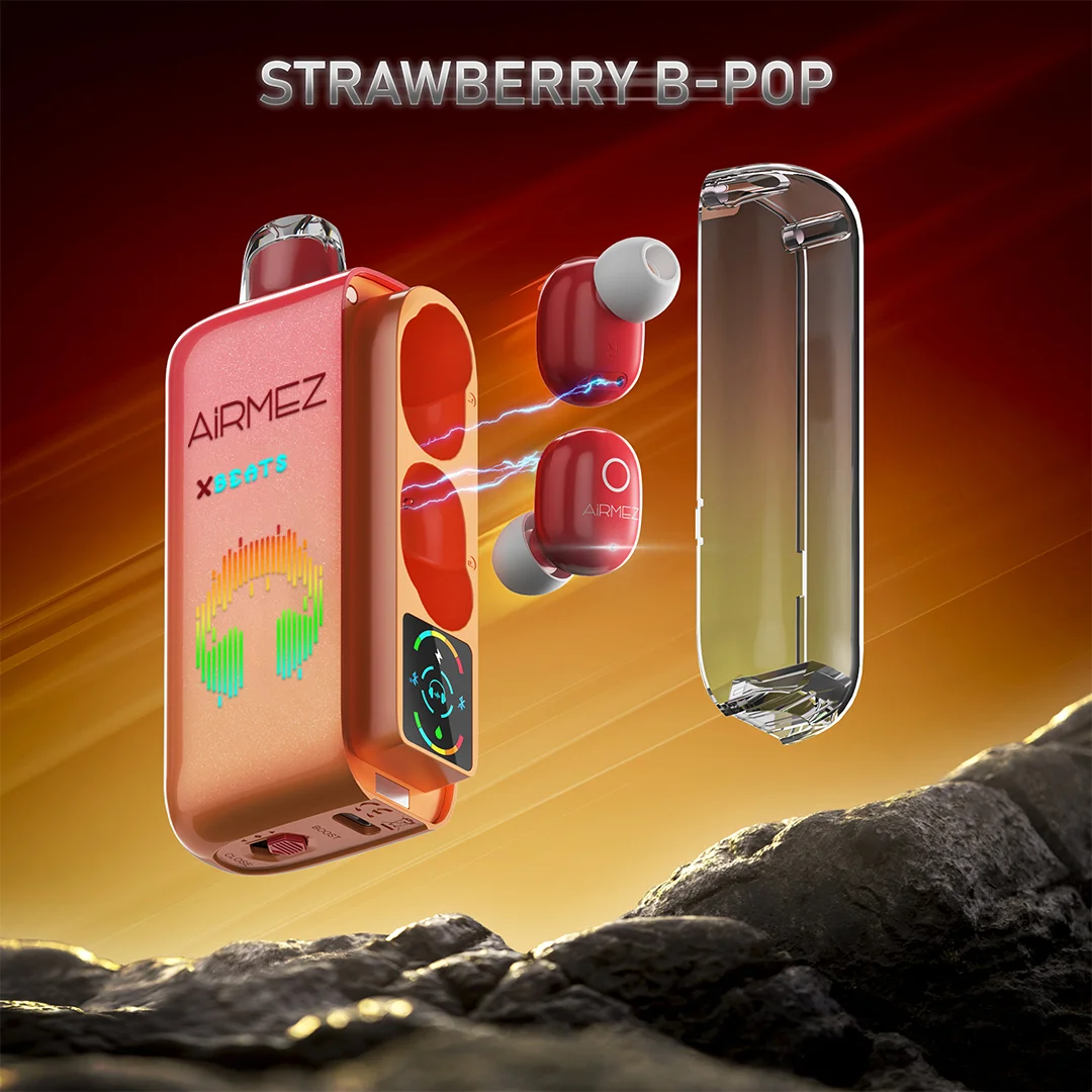 Airmez Xbeats 40000 Puffs Disposable Vape , Built-in TWS Earphone, 5% Nicotine E-Liquid - Image 4