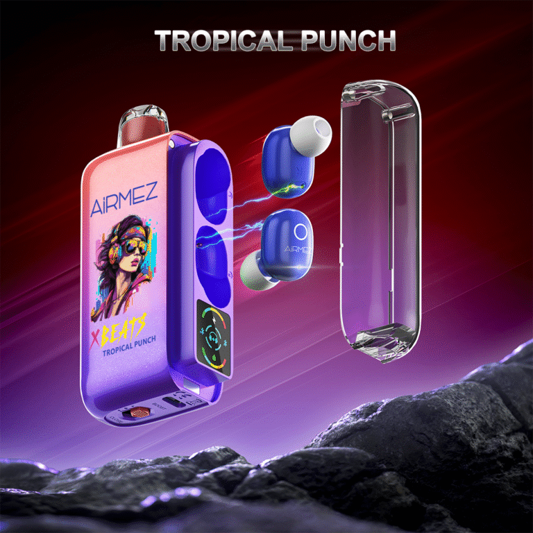 Airmez Xbeats 40,000 Puffs Disposable Vape with Built-in TWS Earphone | 2% Nicotine E-Liquid - Image 2