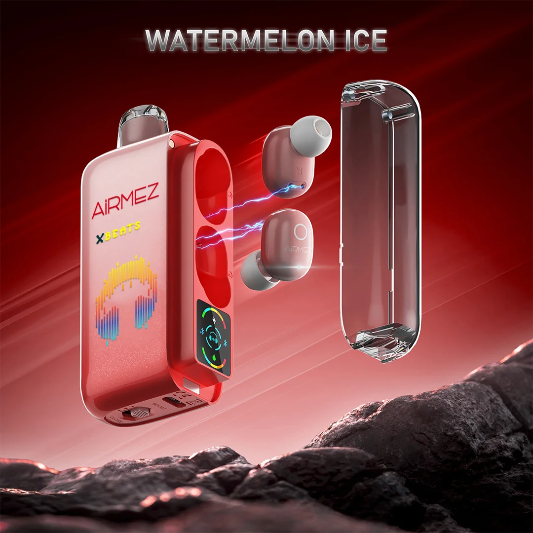 Airmez Xbeats 40000 Puffs Disposable Vape , Built-in TWS Earphone, 5% Nicotine E-Liquid - Image 3