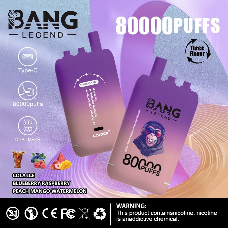 High Quality Bang 80K DSK056 Factory Supply Type C Nicotine 0 2 3 5 Percent - Image 5