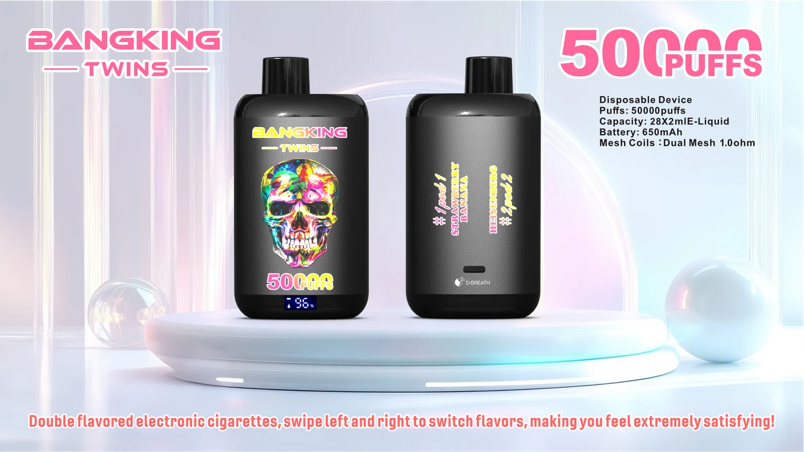High Quality Bang King Twins 50K DSK054 Wholesale Factory Supply TYPE C Nicotine 0 2 3 5 Percent - Image 13