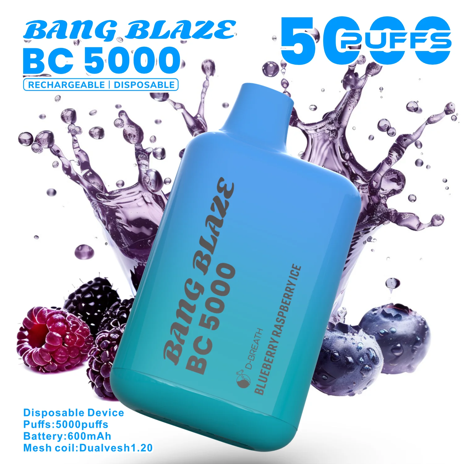 Bang BC5000 Box 5000 Puffs Vape original E Cigarette 0% 2% 3% 5% Nicotine Bulk Buy Disposable Vape Wholesale - Image 6