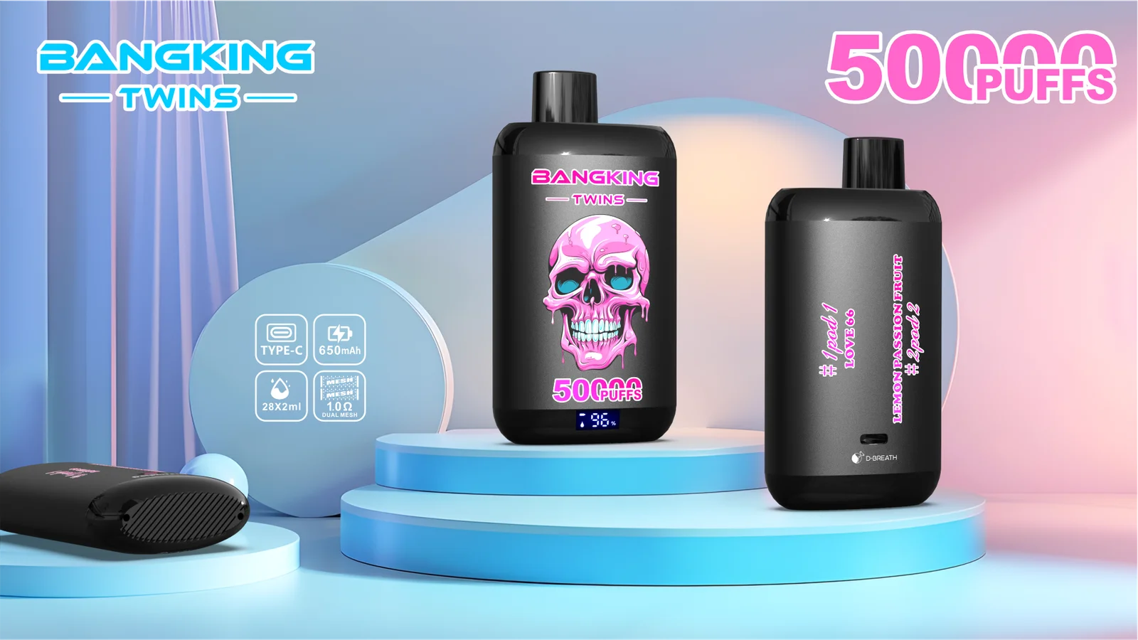 High Quality Bang King Twins 50K DSK054 Wholesale Factory Supply TYPE C Nicotine 0 2 3 5 Percent - Image 10