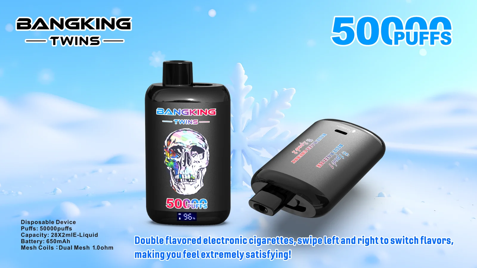 High Quality Bang King Twins 50K DSK054 Wholesale Factory Supply TYPE C Nicotine 0 2 3 5 Percent - Image 7
