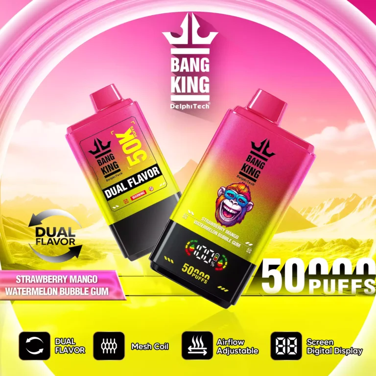 BANG KING 50000 Puffs BK50 Rechargeable Vape 850mAh Battery 50ml E-liquid Adjustable Airflow Type-C Charging 1.0 Ohm Resistance - Image 5