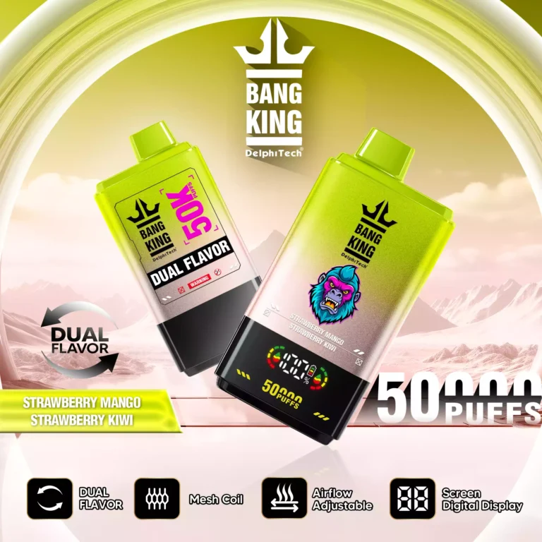 BANG KING 50000 Puffs BK50 Rechargeable Vape 850mAh Battery 50ml E-liquid Adjustable Airflow Type-C Charging 1.0 Ohm Resistance - Image 4