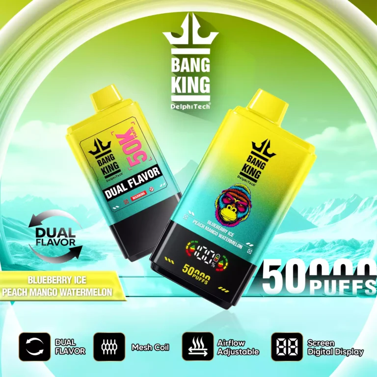 BANG KING 50000 Puffs BK50 Rechargeable Vape 850mAh Battery 50ml E-liquid Adjustable Airflow Type-C Charging 1.0 Ohm Resistance - Image 11