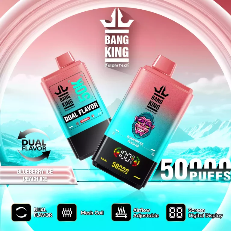 BANG KING 50000 Puffs BK50 Rechargeable Vape 850mAh Battery 50ml E-liquid Adjustable Airflow Type-C Charging 1.0 Ohm Resistance - Image 10