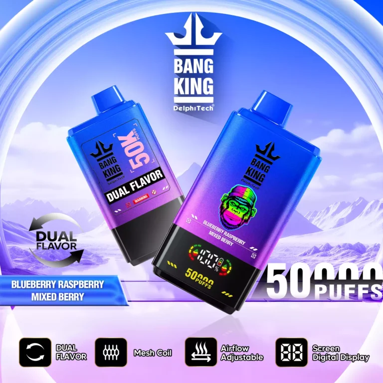 BANG KING 50000 Puffs BK50 Rechargeable Vape 850mAh Battery 50ml E-liquid Adjustable Airflow Type-C Charging 1.0 Ohm Resistance - Image 9