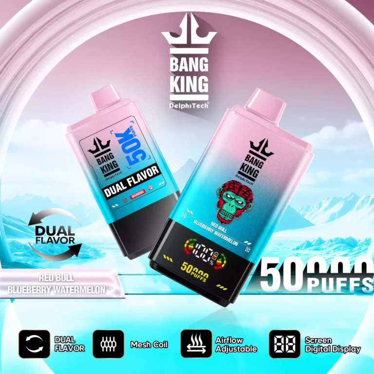 BANG KING 50000 Puffs BK50 Rechargeable Vape 850mAh Battery 50ml E-liquid Adjustable Airflow Type-C Charging 1.0 Ohm Resistance - Image 6