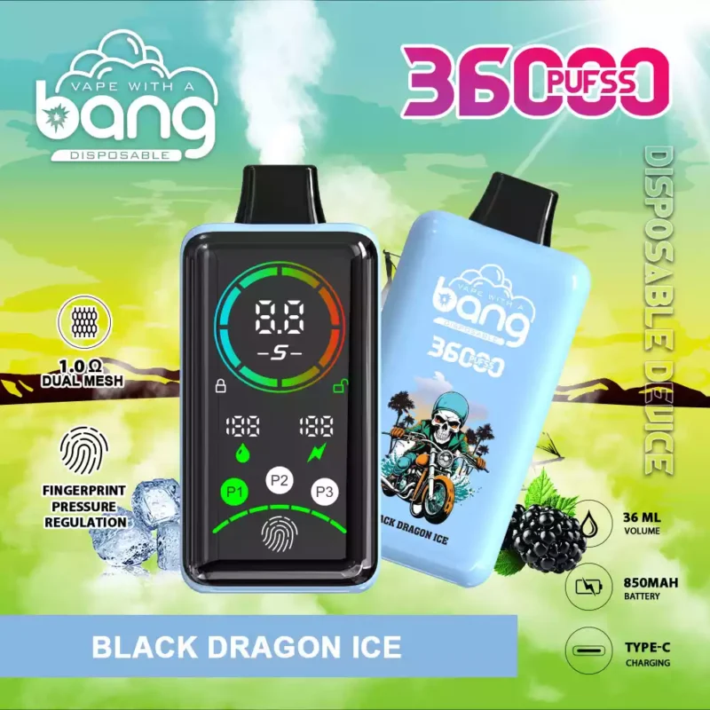 Bang 36000 Puffs Wholesale Disposable Vape 0% 2% 3% 5% Low Nicotine Smart Full Screen Fingerprint Pressure Regulation 36K Big Puffs 2025 Hotting - Image 6