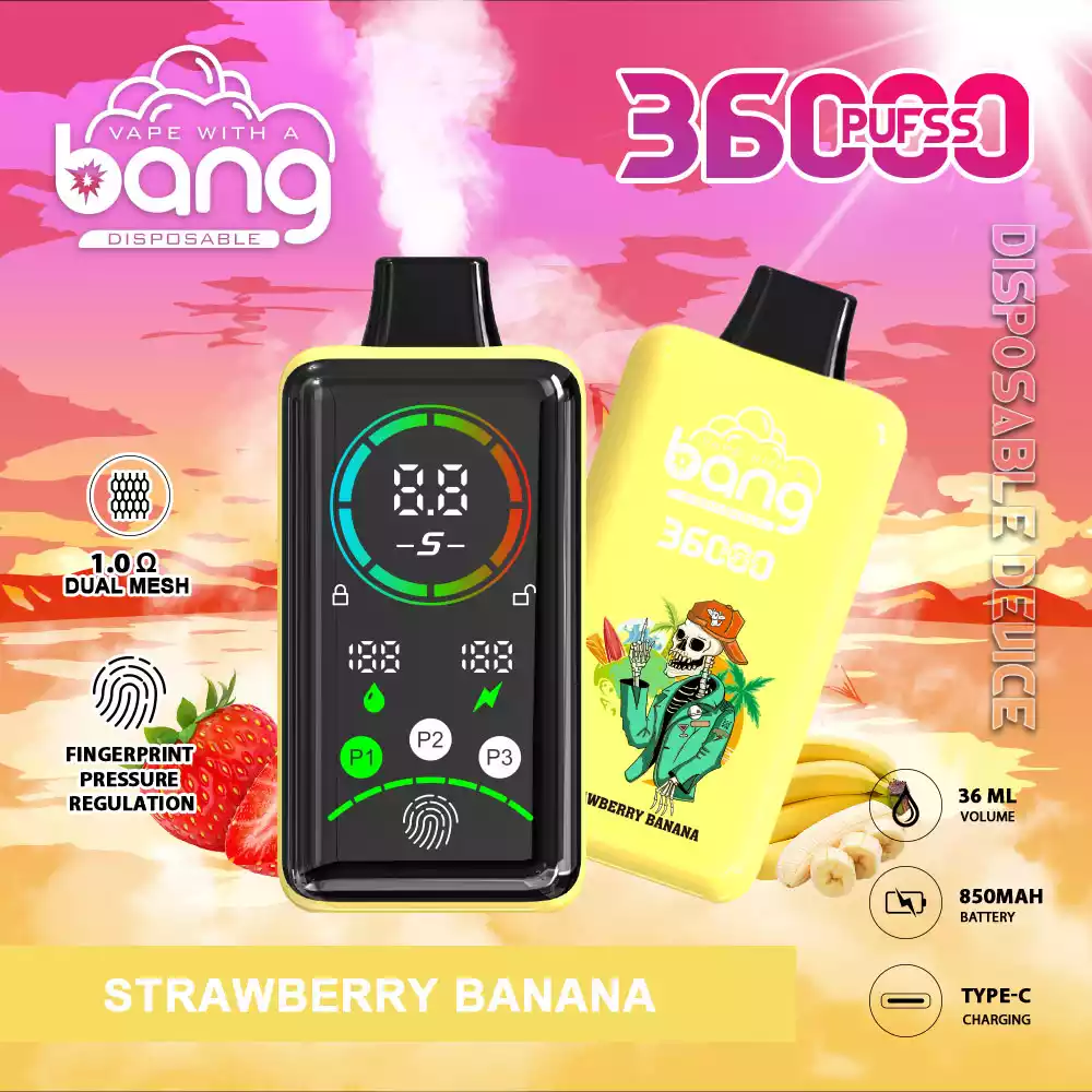 Bang 36000 Puffs Wholesale Disposable Vape 0% 2% 3% 5% Low Nicotine Smart Full Screen Fingerprint Pressure Regulation 36K Big Puffs 2025 Hotting - Image 7