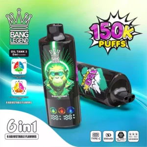 Alternative view of High Quality BANG LEGEND 150K DSK064 Disposable Vape with 850mAh Battery Type-C Recharge and Multiple Nicotine Options 0% 2% 3% 5%