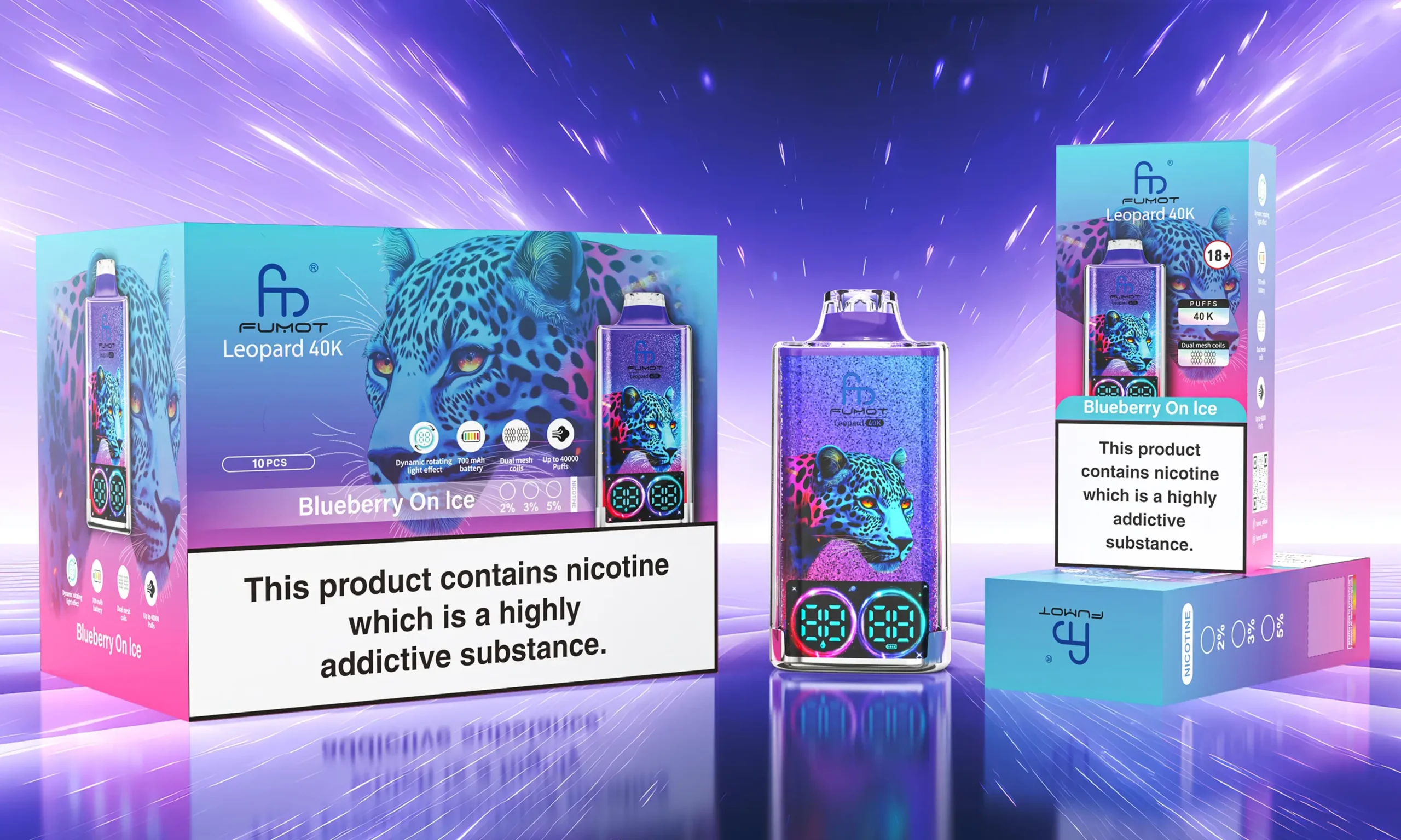 High Quality ELF BOX Fumot leopard 40k Dual Mesh Device With Type C Charging And Oil Power Display 2 Percent Nicotine - Image 15