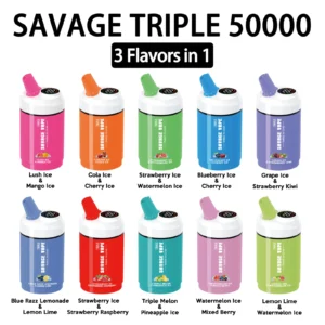 SAVAGE TRIPLE 50000 puffs Disposable can styles, electronic cigarettes, atomizers, smoking replacement tools, ten flavors