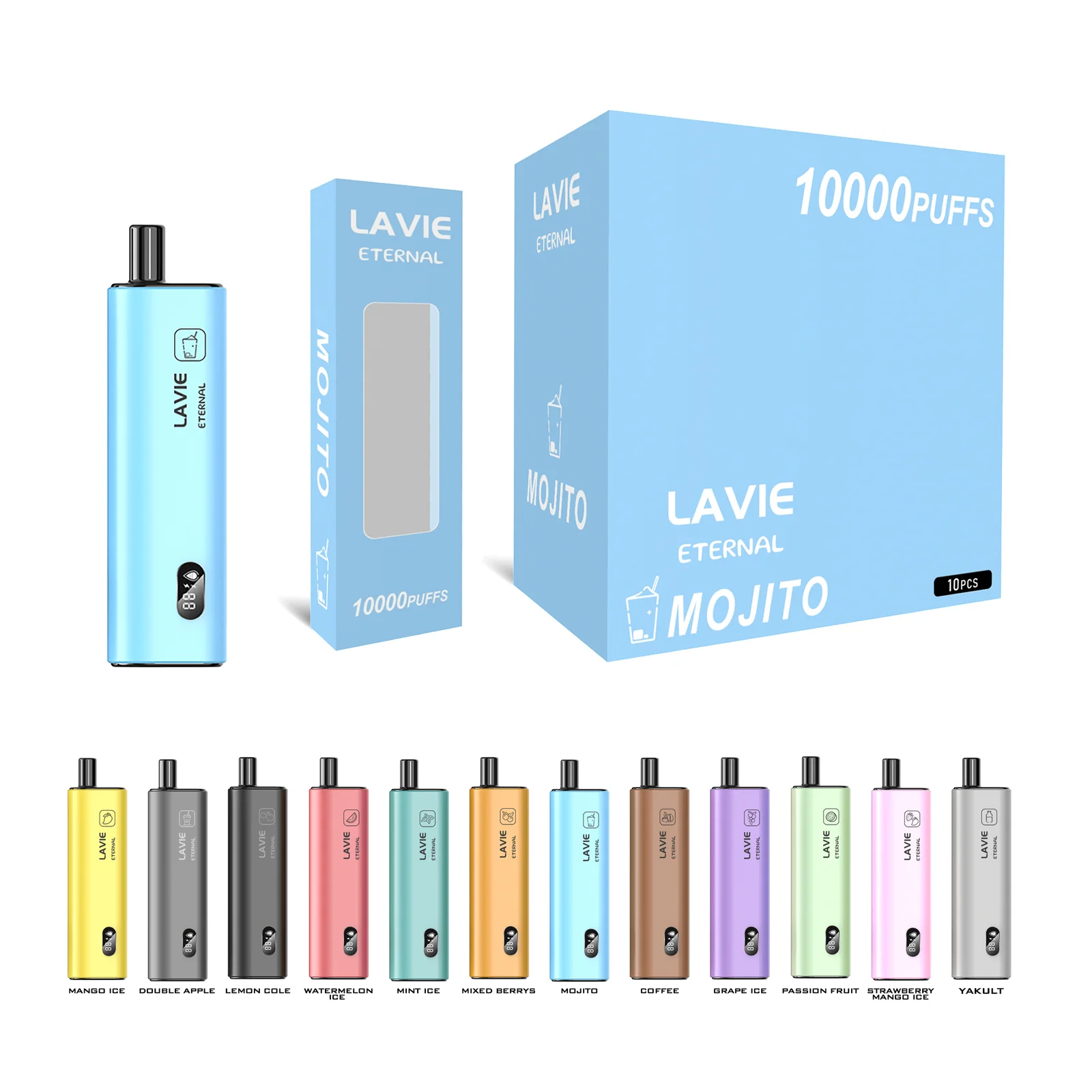 LAVIE Eternal 10000 Puffs Disposable Vape, Frosted Metal Shell, Classic Compact Portable Design - Image 7
