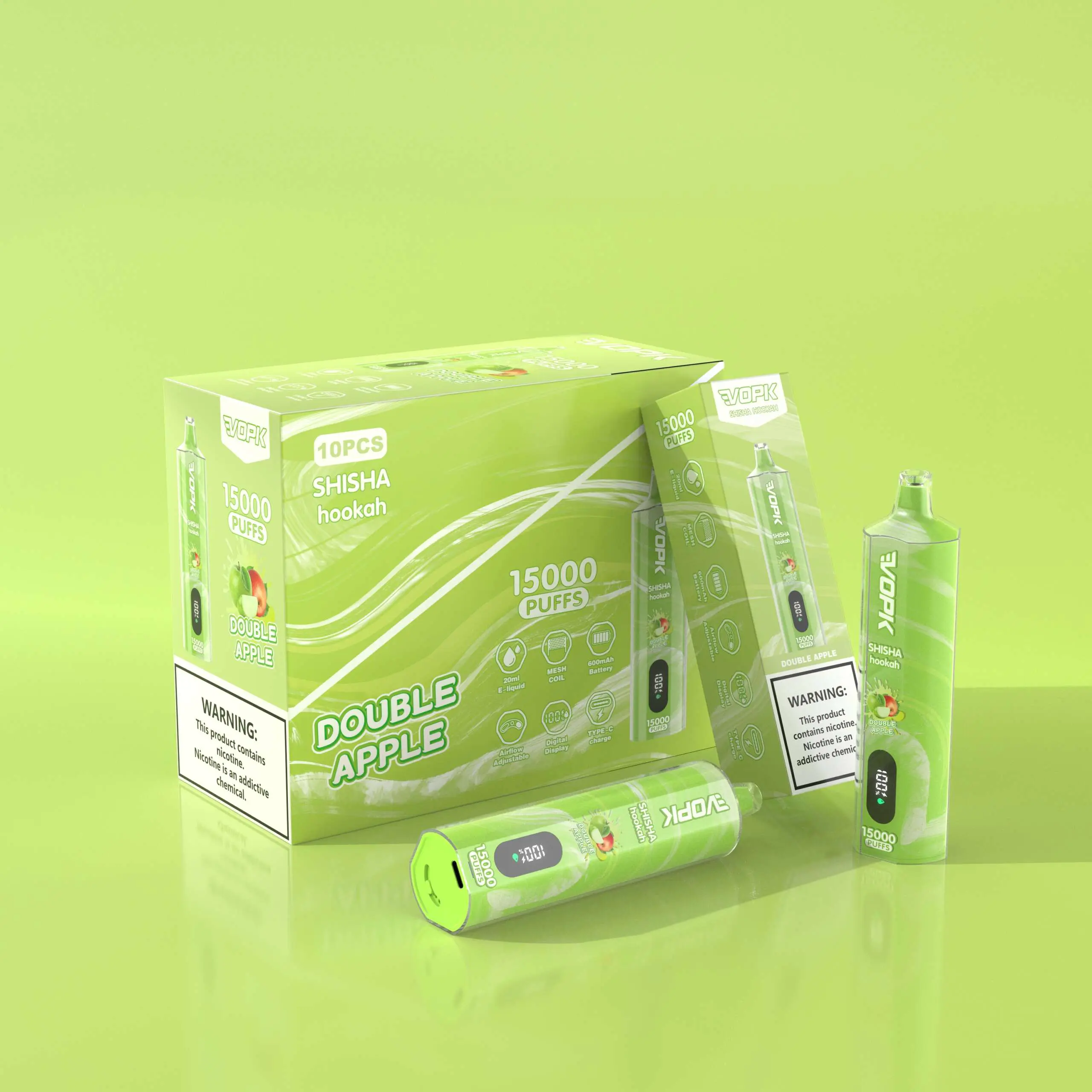 VOPK Shisha Hookah 15000 Puffs Original Disposable Vape Pen, DTL Vaping Design - Image 2