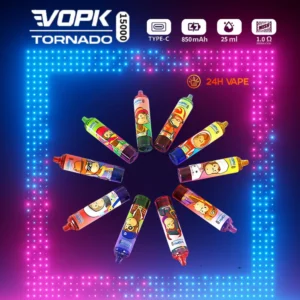 VOPK Tornado 15000 Puffs Original Disposable Vape Pen , PC Frosted Sticker Styling