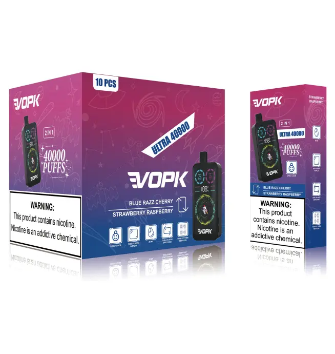 VOPK ULTRA 40000 Puffs Dual-Flavour RGB Screen Disposable Vape delivers long-lasting, customisable vaping for users prioritising outstanding endurance. - Image 8