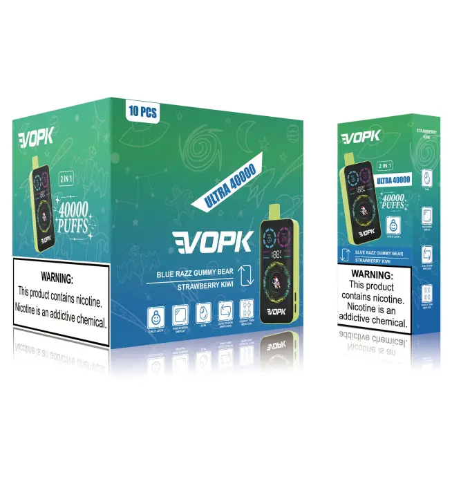 VOPK ULTRA 40000 Puffs Dual-Flavour RGB Screen Disposable Vape delivers long-lasting, customisable vaping for users prioritising outstanding endurance. - Image 7