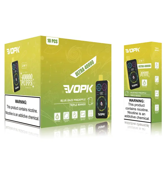 VOPK ULTRA 40000 Puffs Dual-Flavour RGB Screen Disposable Vape delivers long-lasting, customisable vaping for users prioritising outstanding endurance. - Image 6
