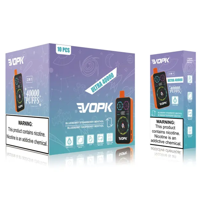 VOPK ULTRA 40000 Puffs Dual-Flavour RGB Screen Disposable Vape delivers long-lasting, customisable vaping for users prioritising outstanding endurance. - Image 9