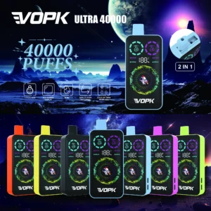VOPK ULTRA 40000 Puffs Dual-Flavour RGB Screen Disposable Vape delivers long-lasting, customisable vaping for users prioritising outstanding endurance.