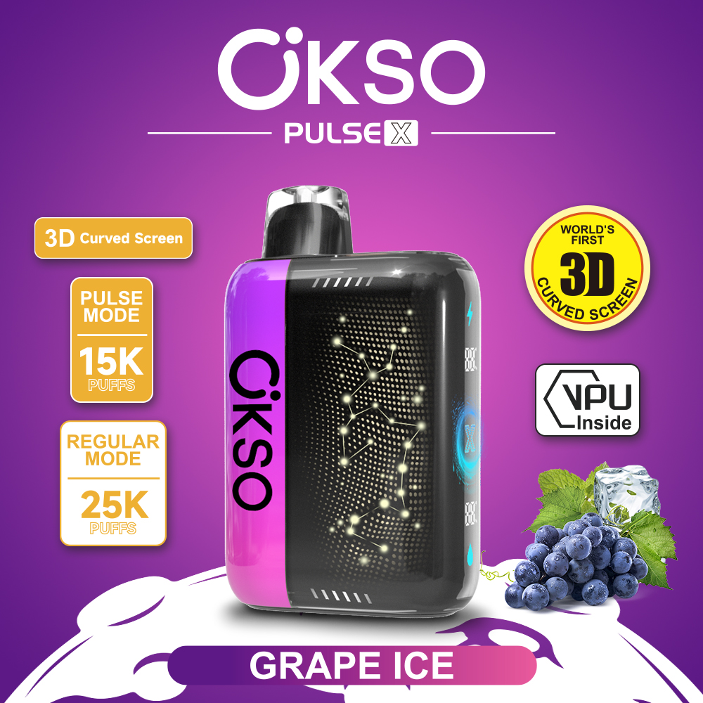 OKSO ELF BOX PULSE X 25000 Puffs ,3D Curved Smart Screen, AI Intelligent Power Adjustment, Dual Mesh Coil, Type-C Rechargeable, 0%/2%/3%/5% Nicotine Optional - Image 4