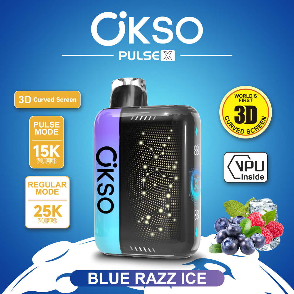 OKSO ELF BOX PULSE X 25000 Puffs ,3D Curved Smart Screen, AI Intelligent Power Adjustment, Dual Mesh Coil, Type-C Rechargeable, 0%/2%/3%/5% Nicotine Optional - Image 3