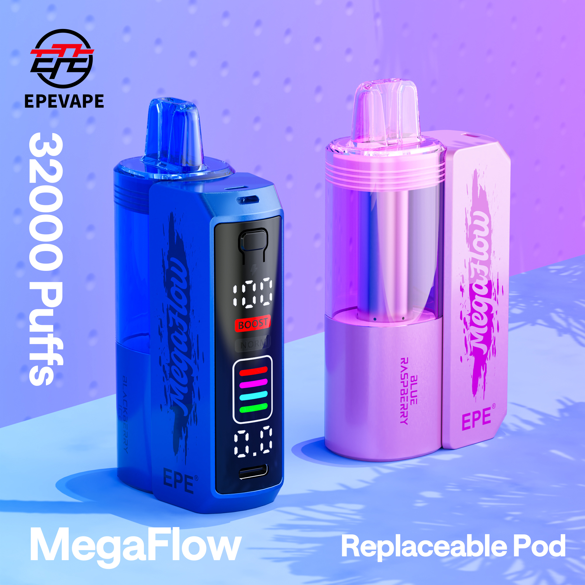 EPE MegaFlow 32000 Puffs Disposable , Compatible with Single & Dual Mesh Cartridges, 10 Flavor Variants - Image 7